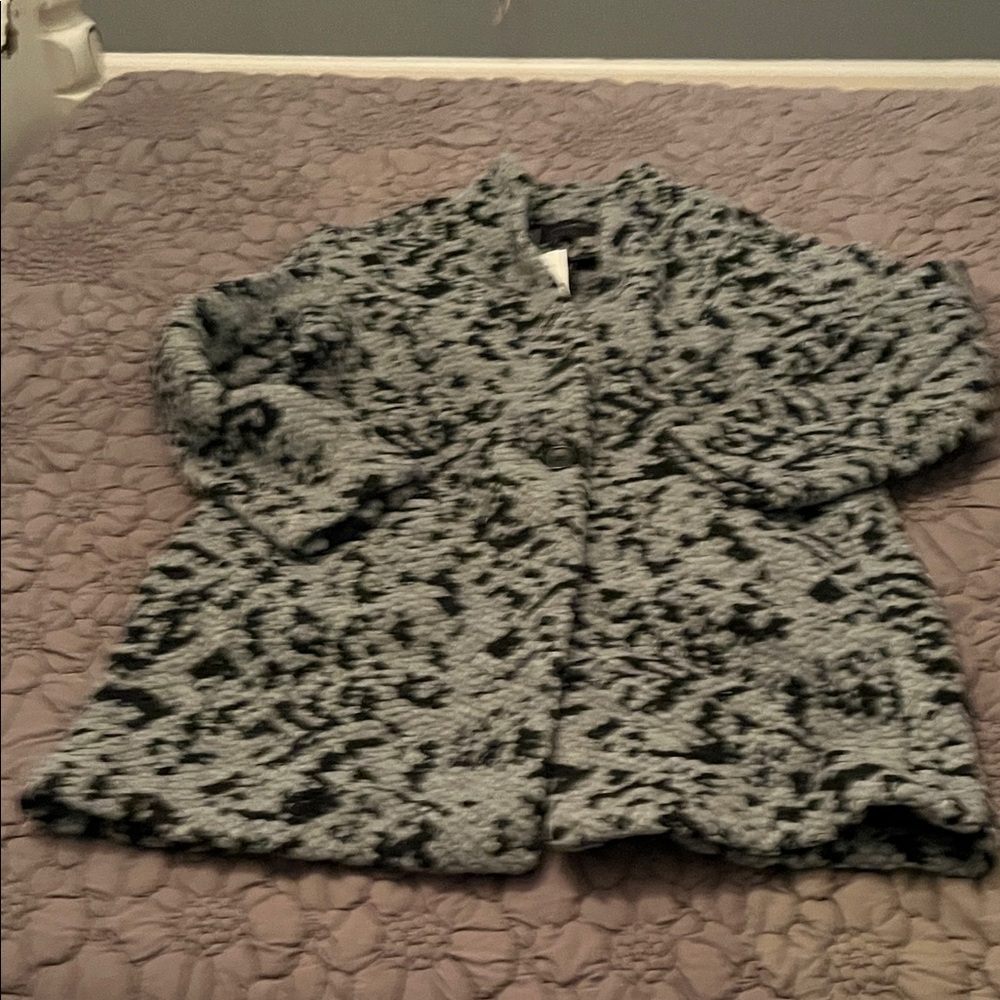 Banana Republic Black and Gray Textured Jacket